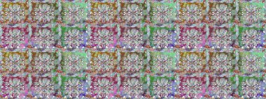 Raster deseni. Ağaç dallı bahar çiçekleri, çiçek siluetiyle nötr renkler.