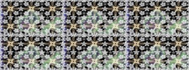 Düz Çiçek Elementleri Tasarımı. Renkli Bahar Temalı Kusursuz Arkaplan. Raster illüstrasyonunda kusursuz çiçek deseni. Güzel kumaş deseni.