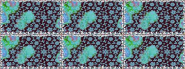 Küçük çiçekte güzel bir desen. Küçük renkli çiçekler. Motley illüstrasyonu. Mavi çiçekli bahar çiçekleri. Moda baskıları için zarif bir şablon.