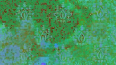 Renkli unsurlarla hareketli arka plan görüntüleri. Suluboya desenli el çizimi kelebekler. Hoş renklerde illüstrasyon. Kusursuz. Döngü.