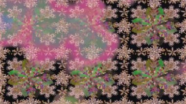 Renkli unsurlarla hareketli arka plan görüntüleri. Suluboya desenli el çizimi kelebekler. Hoş renklerde illüstrasyon. Kusursuz. Döngü.