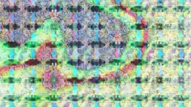 Renkli unsurlarla hareketli arka plan görüntüleri. Suluboya desenli el çizimi kelebekler. Hoş renklerde illüstrasyon. Kusursuz. Döngü.