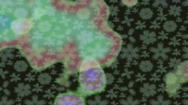 Renkli unsurlarla hareketli arka plan görüntüleri. Suluboya desenli el çizimi kelebekler. Hoş renklerde illüstrasyon. Kusursuz. Döngü.