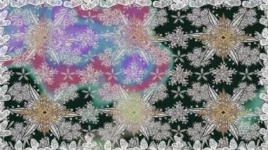 Renkli unsurlarla hareketli arka plan görüntüleri. Suluboya desenli el çizimi kelebekler. Hoş renklerde illüstrasyon. Kusursuz. Döngü.