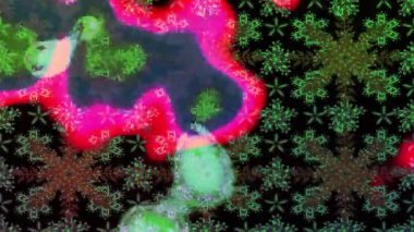 Renkli unsurlarla hareketli arka plan görüntüleri. Suluboya desenli el çizimi kelebekler. Hoş renklerde illüstrasyon. Kusursuz. Döngü.