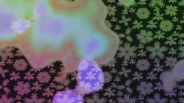 Renkli unsurlarla hareketli arka plan görüntüleri. Suluboya desenli el çizimi kelebekler. Hoş renklerde illüstrasyon. Kusursuz. Döngü.