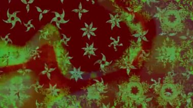 Renkli unsurlarla hareketli arka plan görüntüleri. Suluboya desenli el çizimi kelebekler. Hoş renklerde illüstrasyon. Kusursuz. Döngü.