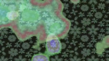 Renkli unsurlarla hareketli arka plan görüntüleri. Suluboya desenli el çizimi kelebekler. Hoş renklerde illüstrasyon. Kusursuz. Döngü.