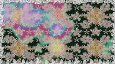 Renkli unsurlarla hareketli arka plan görüntüleri. Suluboya desenli el çizimi kelebekler. Hoş renklerde illüstrasyon. Kusursuz. Döngü.