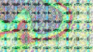 Renkli unsurlarla hareketli arka plan görüntüleri. Suluboya desenli el çizimi kelebekler. Hoş renklerde illüstrasyon. Kusursuz. Döngü.