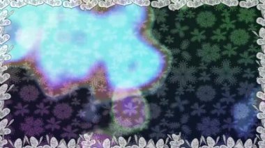 Renkli unsurlarla hareketli arka plan görüntüleri. Suluboya desenli el çizimi kelebekler. Hoş renklerde illüstrasyon. Kusursuz. Döngü.
