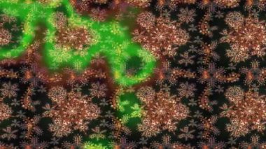 Renkli unsurlarla hareketli arka plan görüntüleri. Suluboya desenli el çizimi kelebekler. Hoş renklerde illüstrasyon. Kusursuz. Döngü.