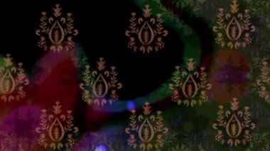 Renkli unsurlarla hareketli arka plan görüntüleri. Suluboya desenli el çizimi kelebekler. Hoş renklerde illüstrasyon. Kusursuz. Döngü.