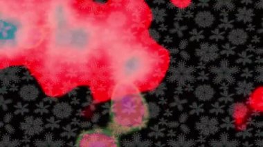 Renkli unsurlarla hareketli arka plan görüntüleri. Çiçekler. Eski model. Bayrak tarzı. Altın, altın. Video kaydı. Şablon.