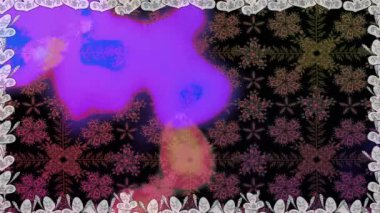 Renkli unsurlarla hareketli arka plan görüntüleri. Çiçekler. Eski model. Bayrak tarzı. Video kaydı. Şablon. Döngü. Kusursuz..