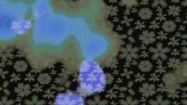 Renkli unsurlarla hareketli arka plan görüntüleri. Çiçekler. Eski model. Bayrak tarzı. Video kaydı. Şablon. Döngü. Kusursuz..