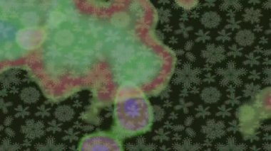 Renkli unsurlarla hareketli arka plan görüntüleri. Çiçekler. Eski model. Bayrak tarzı. Video kaydı. Şablon. Döngü. Kusursuz..