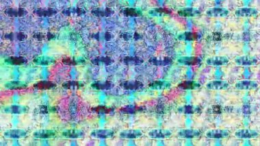 Renkli unsurlarla hareketli arka plan görüntüleri. Çiçekler. Eski model. Bayrak tarzı. Video kaydı. Şablon. Döngü. Kusursuz..