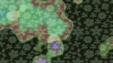 Renkli unsurlarla hareketli arka plan görüntüleri. Çiçekler. Eski model. Bayrak tarzı. Video kaydı. Şablon. Döngü. Kusursuz..