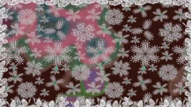 Renkli unsurlarla hareketli arka plan görüntüleri. Çiçekler. Eski model. Bayrak tarzı. Video kaydı. Şablon. Döngü. Kusursuz..