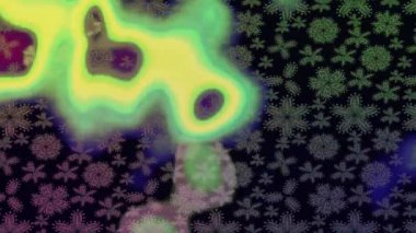 Renkli unsurlarla hareketli arka plan görüntüleri. Çiçekler. Eski model. Bayrak tarzı. Video kaydı. Şablon. Döngü. Kusursuz..