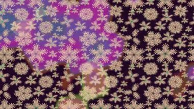 Renkli unsurlarla hareketli arka plan görüntüleri. Çiçekler. Eski model. Bayrak tarzı. Video kaydı. Şablon. Döngü. Kusursuz..