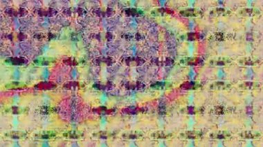 Renkli unsurlarla hareketli arka plan görüntüleri. Çiçekler. Eski model. Bayrak tarzı. Video kaydı. Şablon. Döngü. Kusursuz..