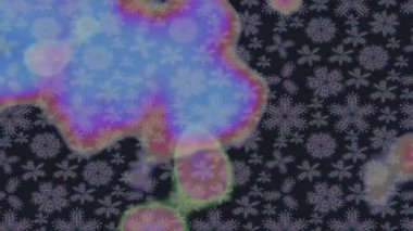 Renkli unsurlarla hareketli arka plan görüntüleri. Çiçekler. Eski model. Bayrak tarzı. Video kaydı. Şablon. Döngü. Kusursuz..