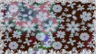 Renkli unsurlarla hareketli arka plan görüntüleri. Çiçekler. Eski model. Bayrak tarzı. Video kaydı. Şablon. Döngü. Kusursuz..