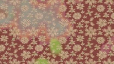 Renkli unsurlarla hareketli arka plan görüntüleri. Çiçekler. Eski model. Bayrak tarzı. Altın, altın. Video kaydı. Şablon.