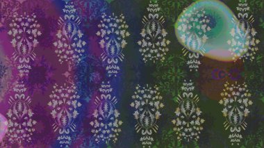 Organik elementler. Raster deseni. Botanik çizim kalıbı. Suluboya etkisi.