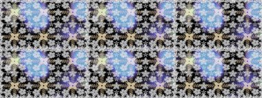 Raster illüstrasyonunda kusursuz çiçek deseni. Gri renkli çiçekler.