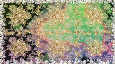 Barok tarzında kusursuz bir doğulu süsü. Tarafsız renklerde altın elementler. Geleneksel klasik raster altın pürüzsüz desen.