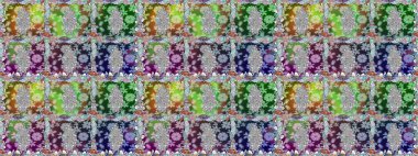 Çiçekli, suluboya desenli kusursuz çiçek deseni. Düz Çiçek Elementleri Tasarım Raster illüstrasyonu. Tarafsız renkler üzerine çiçekler. Renkli Bahar Teması Arkaplansız Desen.