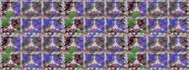 Raster illüstrasyonu. Küçük çiçekteki sevimli çiçek deseni. Gri renkte yaz çiçekleri. Raster deseni.