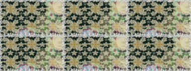 Tarafsız renklerde güzel çiçekler, suluboya desenler, duvar kağıdı, kart veya kumaş için fayanslar. Raster..