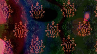 Kızılderili desenli desenli desenli şal deseni. Etnik Mandala süsü. Raster Henna dövme stili. Tekstil, tebrik kartı, boyama kitabı, telefon kılıfı baskısı için kullanılabilir.