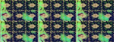 Barok tarzında duvar kâğıdı tasarımı için eskiz şablonu arka planı. Altın elementlerle yeşil renklerde altın desen. Süslü raster dekorasyonu.