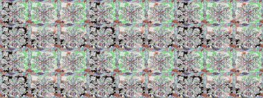 Moda baskıları için zarif bir şablon. Halk tarzı. Modern çiçek arkaplanı. Rengarenk çiçekleri ve yaprakları tarafsız renklerde inanılmaz bir çiçek deseni var..