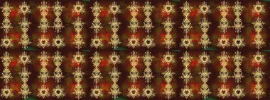 Raster. Meteoroloji buz koleksiyonu. Kış Noel 'inde kar bembeyaz kristal element. Xmas Frost kar taneleri izole edilmiş siluet sembolü. Kar Tanesi raster simgesi arkaplan kahverengi, kırmızı ve sarı.