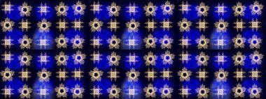 Kar taneleri radyal mavi, siyah ve nötr renkler. Renkli arka planda güzel kar taneleri. Raster illüstrasyonu..