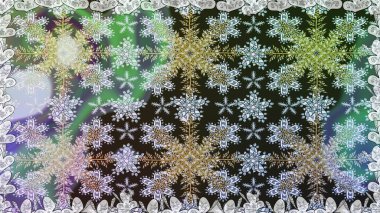 Noel, kar tanesi, yeni yıl. Gri renkler ve altın elementler üzerinde altın pürüzsüz desen. Gri renklerde, altın elementlerle kusursuz klasik desen.