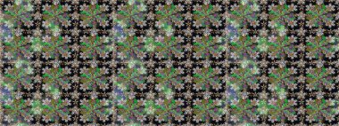 Çiçekli zambaklar kusursuz bir arka plan. Parlak çiçekli kolaj çiçekleri gridir. Çiçek tasarımı için inanılmaz kolaj cennet tarzı..