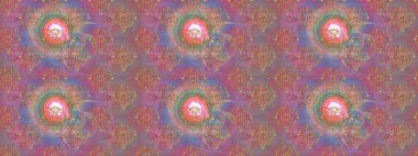 Tarafsız, pembe ve mor renklerde zarif çiçek buketi suluboya. Renkli Bahar Temalı Kusursuz Arkaplan. Düz Çiçek Elementleri Tasarımı. Raster illüstrasyonu.