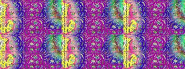 Küçük renkli çiçekler. Moda baskıları için zarif bir şablon. Küçük çiçekte güzel bir desen. Mor, mor ve mavi çiçekli bahar çiçekleri. Motley illüstrasyonu.