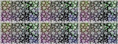 Renkli Bahar Temalı Kusursuz Arkaplan. Kusursuz çiçek deseni. Düz Çiçek Elementleri Tasarımı. Gri renkli çiçekler. Raster illüstrasyonu. Asya tekstil tarzında.