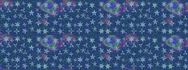 Kar Tanesi Mozaik ikonu. Siluet kar tanecikli tabela izole edilmiş mavi ve yeşil renkler. Düz dizayn. Sembol kışı, donmuş, Noel, yeni yıl tatili. Grafiksel element dekorasyonu. Raster illüstrasyonu.