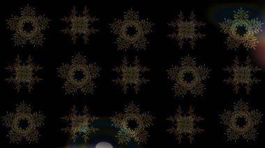 Siyah, kahverengi ve gri kar tanelerinin olduğu bir Noel kartı. Siyah, kahverengi ve gri renklerde. Kar taneleri arka planda. Kış kartı Mutlu Noeller, yeni yıl ve mutlu bayramlar..