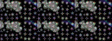 Nazik, narin çiçek arkaplanı. Çiçekli karalama şeklinde Raster çiçek deseni. Siyah renkte çiçekler.