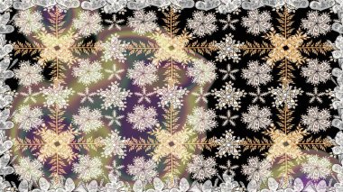 Şirin çiçek elementleri. Bej renkli çiçekler. Raster illüstrasyonu. Kusursuz..